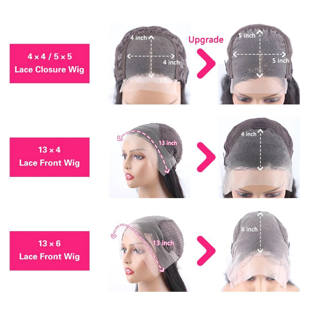 Kinky Straight Wig 4C Edges Baby Hair 13x6 Transparent Lace Front Wig Human Hair Pre Plucked 13x4 Yaki Straight Human Hair Wigs