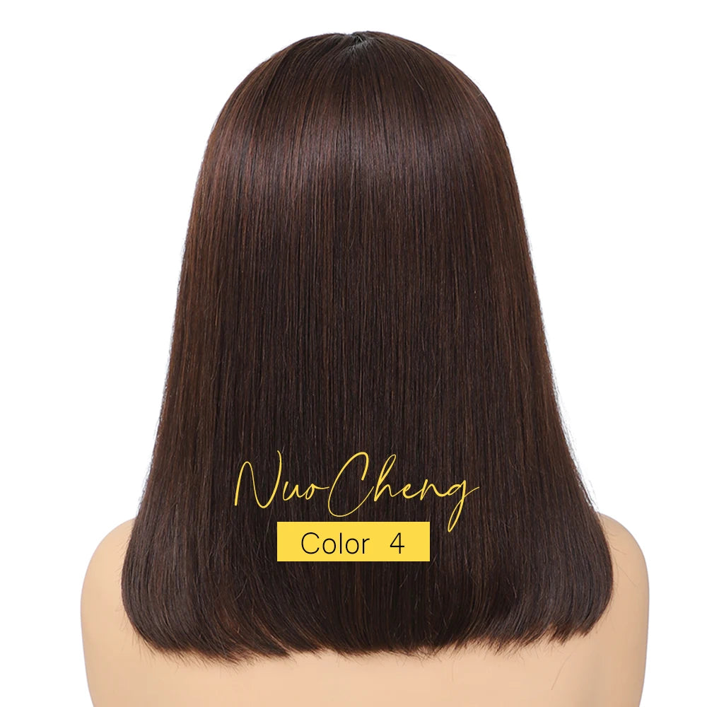 Bob Wig Human Hair 13X4 Lace Frontal Bob Wigs For Black Women Human Hair Glueless Straight Bob Lace Front Wig Natural Color Wigs