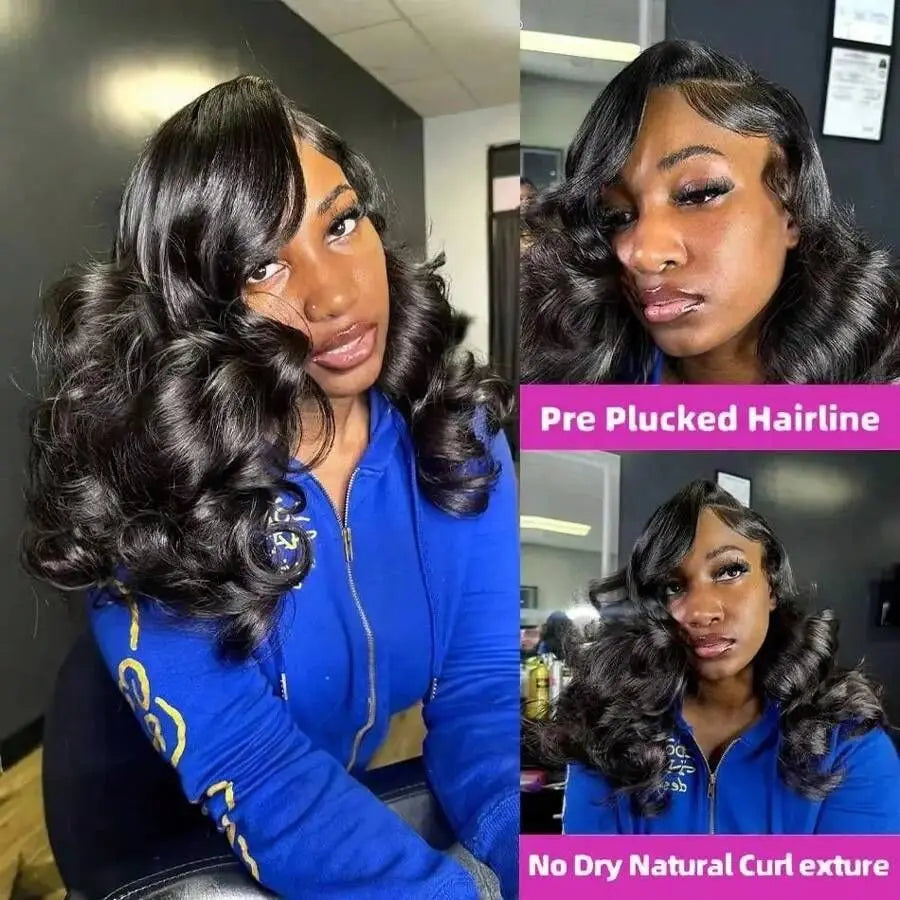 Bouncy Curly 230% Brazilian Short Bob Wig 13x4 Hd Transparent Lace Front Human Hair Wigs Pre Pluck Body Wave Bob Wigs Short Hair