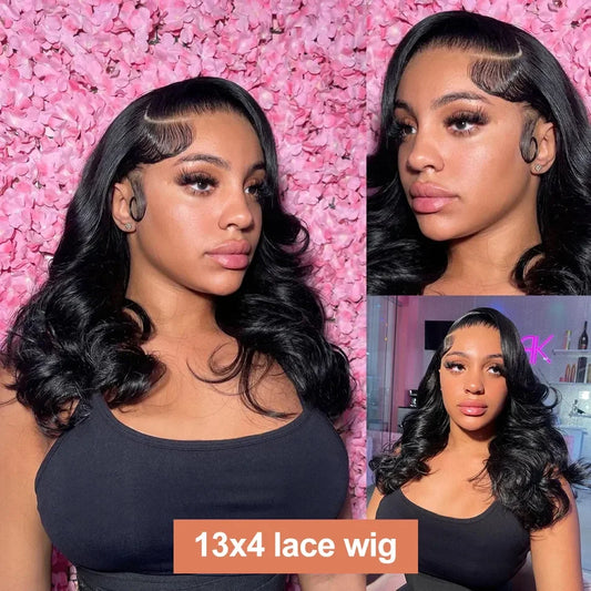 Bouncy Curly 230% Brazilian Short Bob Wig 13x4 Hd Transparent Lace Front Human Hair Wigs Pre Pluck Body Wave Bob Wigs Short Hair