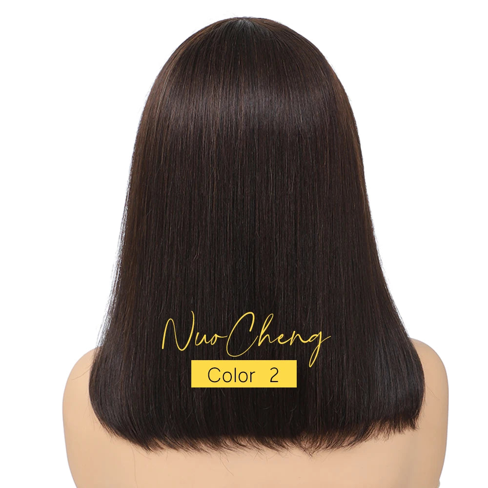 Bob Wig Human Hair 13X4 Lace Frontal Bob Wigs For Black Women Human Hair Glueless Straight Bob Lace Front Wig Natural Color Wigs