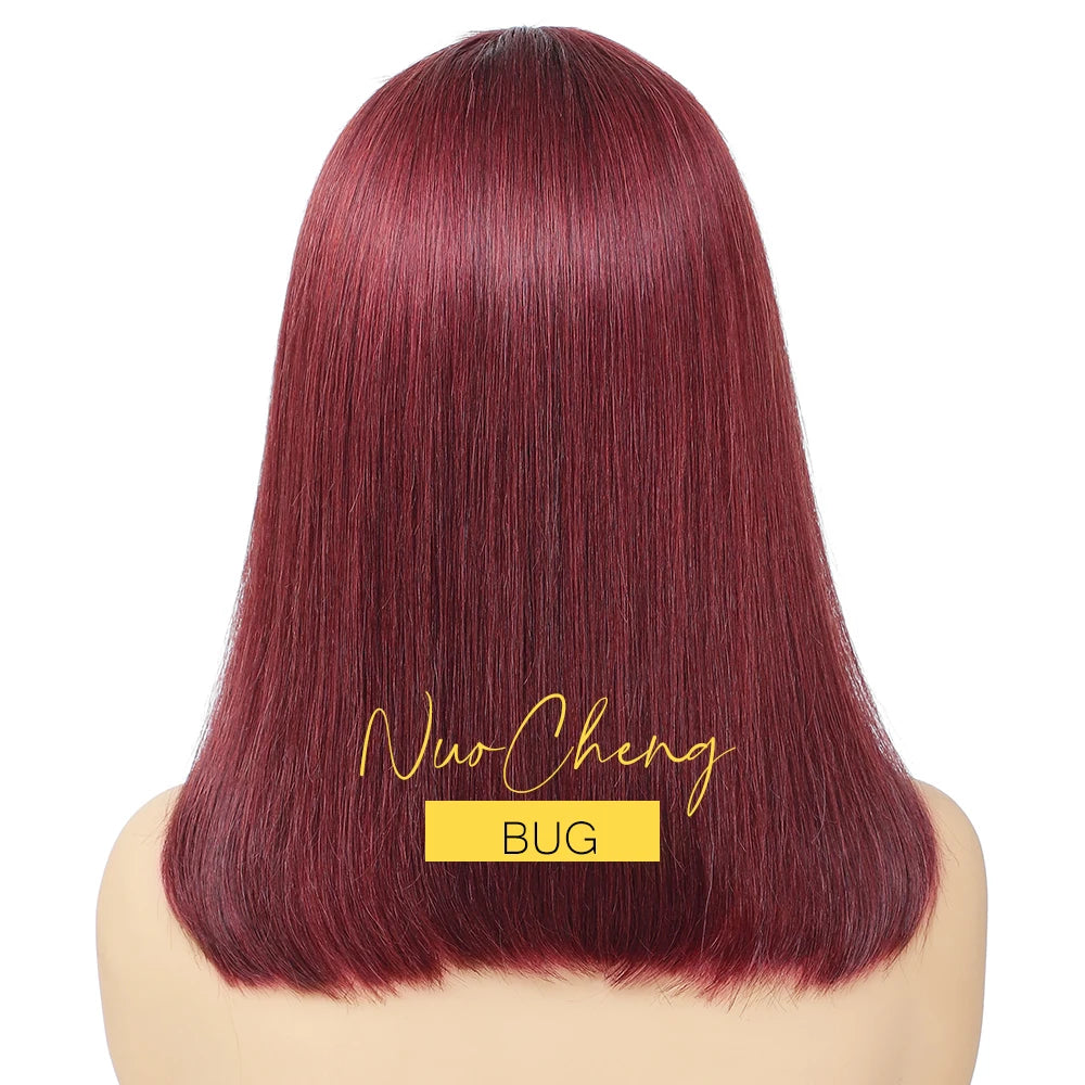 Bob Wig Human Hair 13X4 Lace Frontal Bob Wigs For Black Women Human Hair Glueless Straight Bob Lace Front Wig Natural Color Wigs