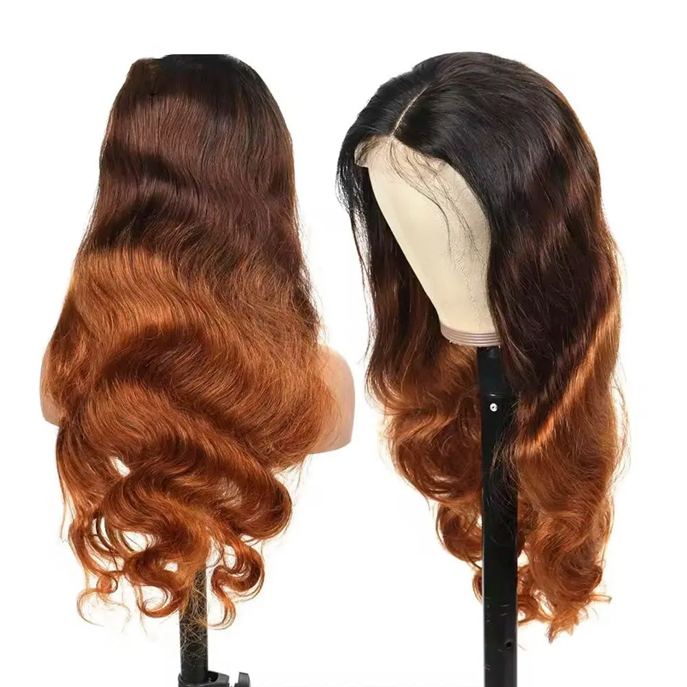 Body Wave 13x4 Lace Front Ombre Wig Human Hair Wig For Women Brazilian Blonde 1b/4/27/30 Lace Frontal Wig On Sale Clearance