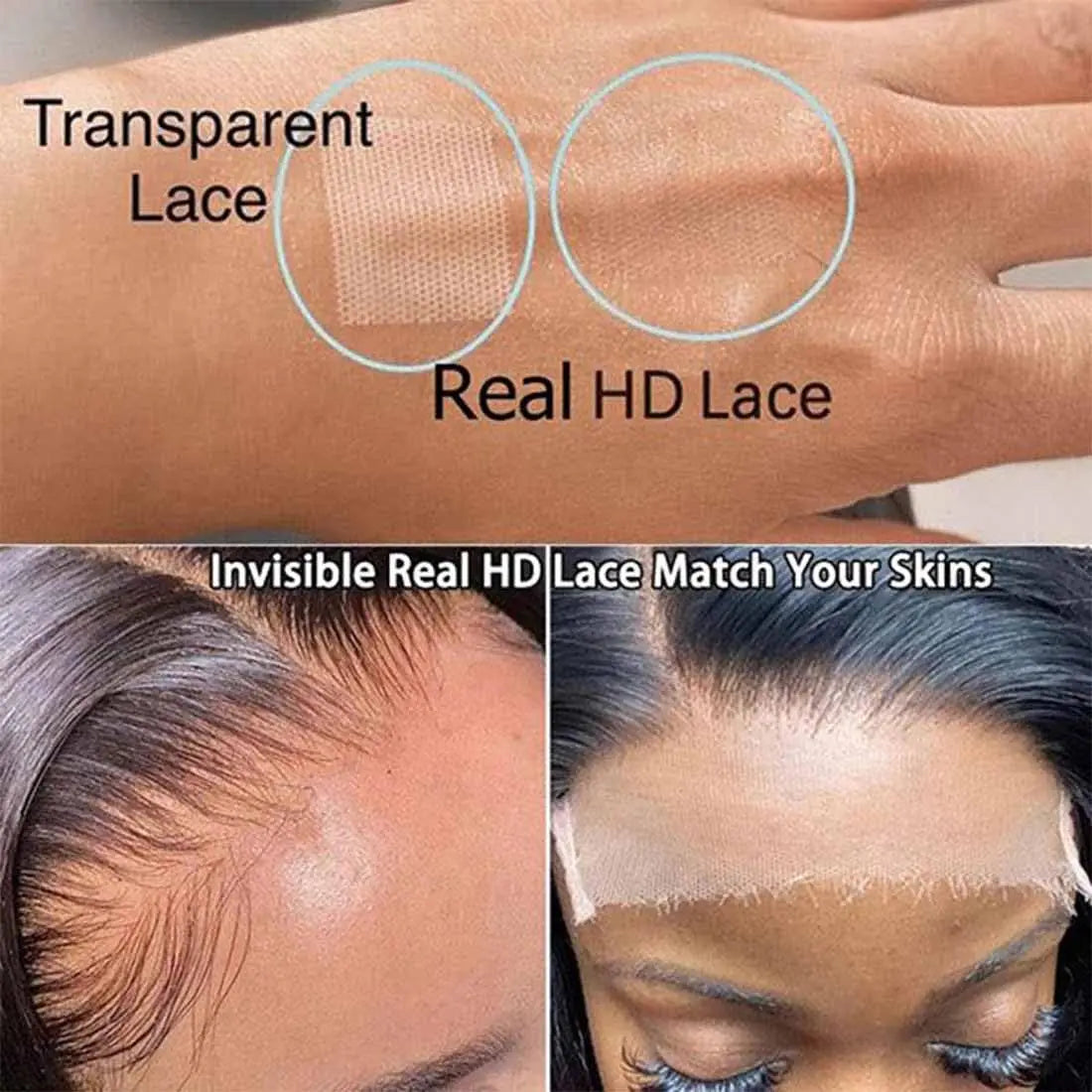 Wear And Go Kinky Curly Glueless Brown Colored Human Hair Wigs 13x6 HD Transparent Lace Frontal Wigs Preplucked Lace Front Wigs