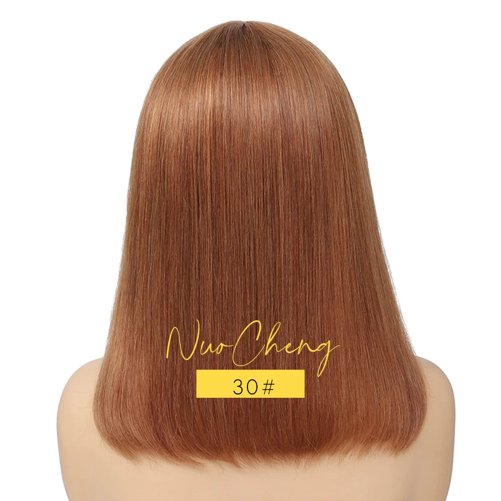 Bob Wig Human Hair 13X4 Lace Frontal Bob Wigs For Black Women Human Hair Glueless Straight Bob Lace Front Wig Natural Color Wigs
