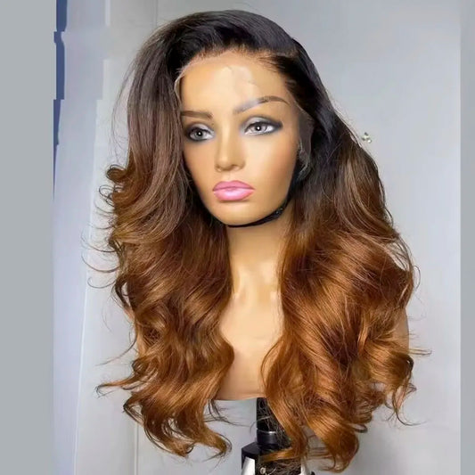 Body Wave 13x4 Lace Front Ombre Wig Human Hair Wig For Women Brazilian Blonde 1b/4/27/30 Lace Frontal Wig On Sale Clearance