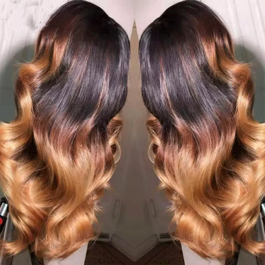 Body Wave 13x4 Lace Front Ombre Wig Human Hair Wig For Women Brazilian Blonde 1b/4/27/30 Lace Frontal Wig On Sale Clearance