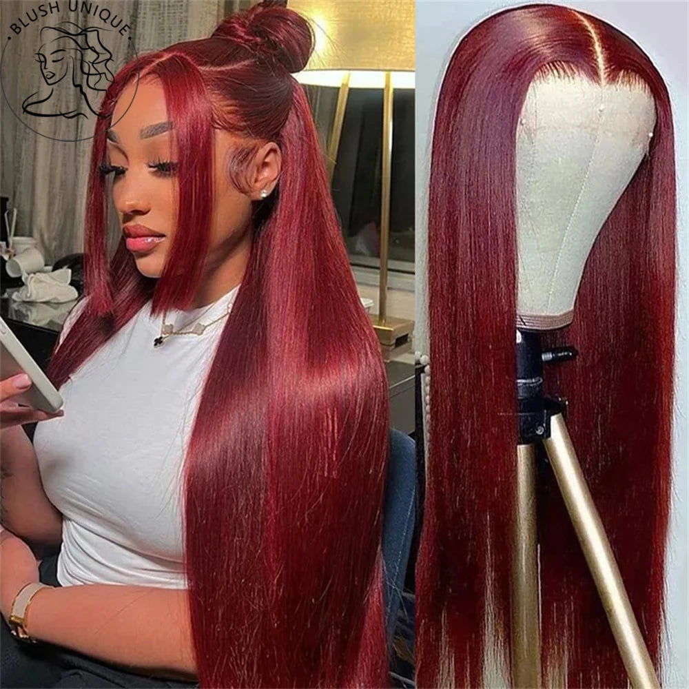 30Inch Ombre Highlight Lace Front Wigs 13x6 Straight Lace Front Wigs Transparent Pre Plucked Glueless Honey Blonde Wig for Women