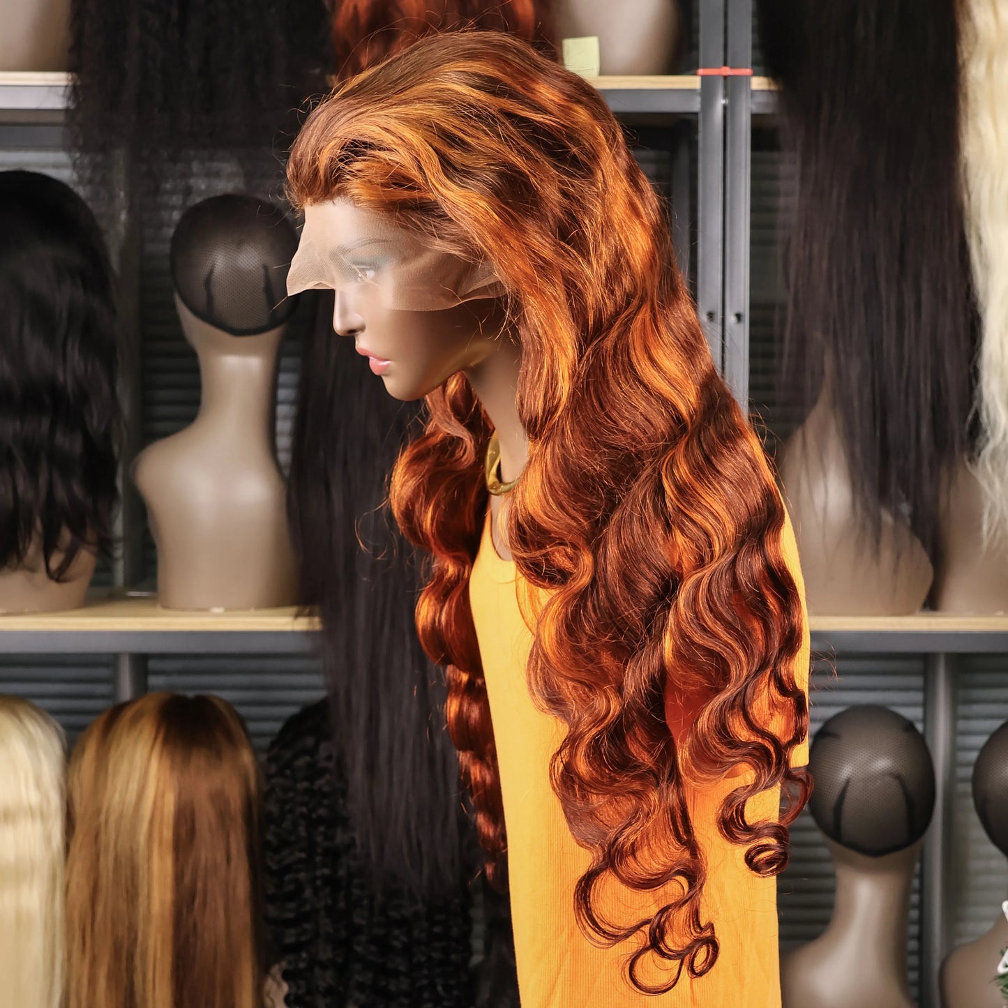 4/350 Highlight Wig Human Hair Body Wave Ombre Orange Ginger Lace Front Wig Human Hair Hd Lace Wig 13x6 Human Hair 200% Density