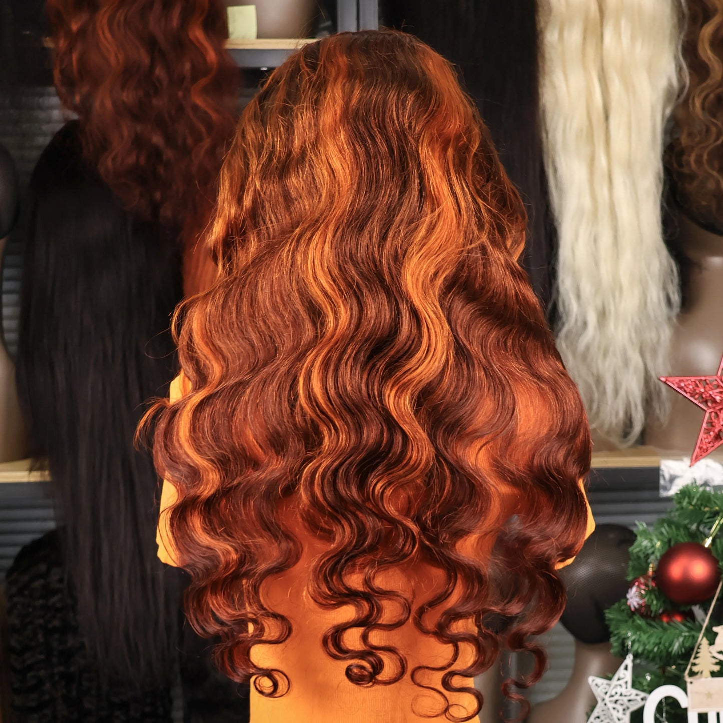 4/350 Highlight Wig Human Hair Body Wave Ombre Orange Ginger Lace Front Wig Human Hair Hd Lace Wig 13x6 Human Hair 200% Density