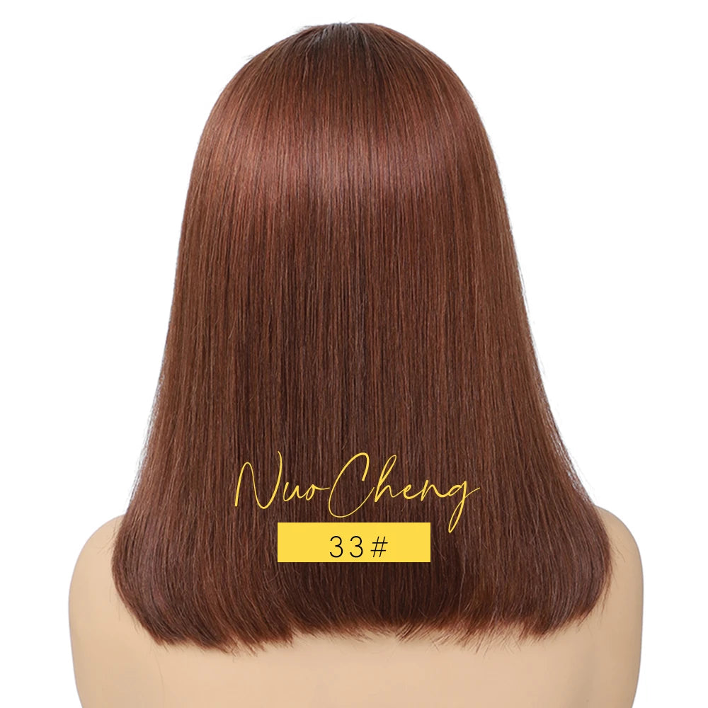 Bob Wig Human Hair 13X4 Lace Frontal Bob Wigs For Black Women Human Hair Glueless Straight Bob Lace Front Wig Natural Color Wigs