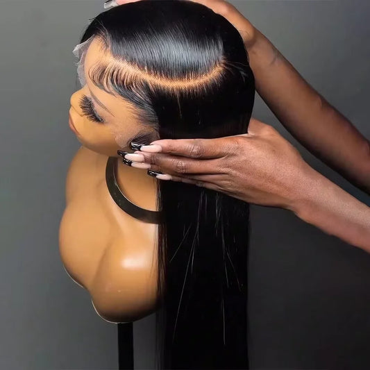 200% Density Straight HD Transparent 13x6 Wig Brazilian Lace Front 30 38 Inch 13x4 Human Hair Wigs Lace Front For Black Women