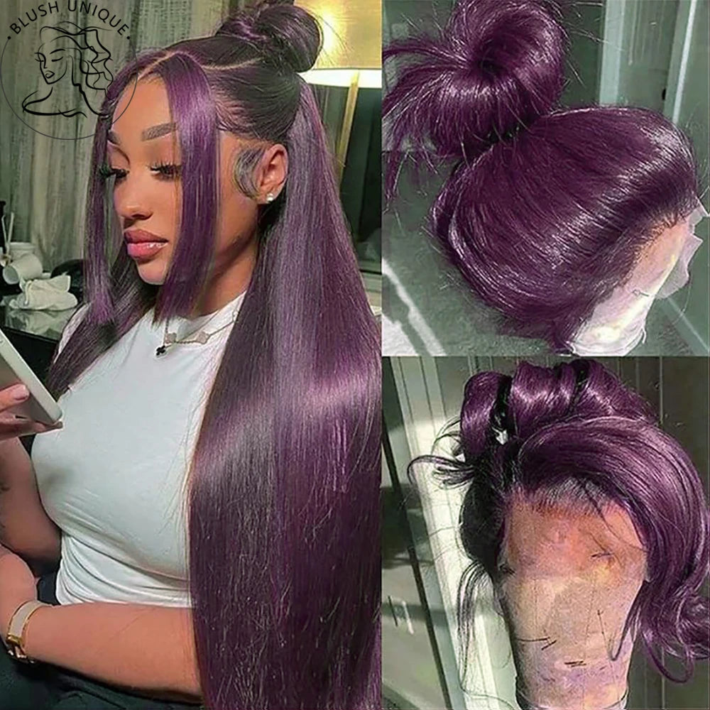 30Inch Ombre Highlight Lace Front Wigs 13x6 Straight Lace Front Wigs Transparent Pre Plucked Glueless Honey Blonde Wig for Women